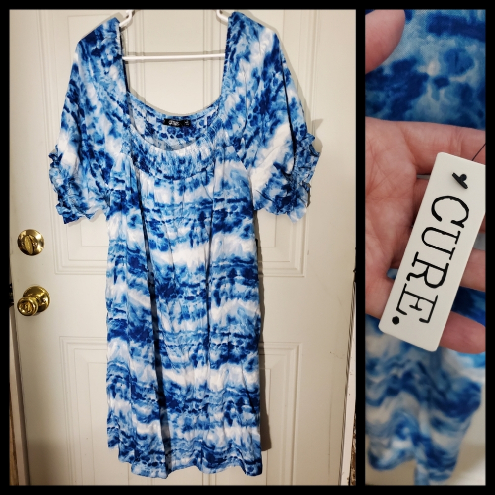NWT Womens Tie dye Cover Up Maxi Dress Size 2X